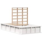 vidaXL Cadre de lit Blanc 90 x 190 cm Bois de pin massif