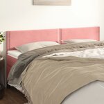vidaXL Têtes de lit 2 Pièces Rose 90x5x78/88 cm Velours
