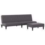 vidaXL Ensemble de canapés 2 Pièces gris similicuir