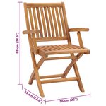 vidaXL Chaises de jardin lot de 2 et coussins bleu royal Bois de teck