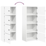 vidaXL Bibliothèque blanc 40x24x102 cm bois d'ingénierie