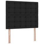 vidaXL Lit avec rangement et matelas Noir 120 x 190 cm tissu