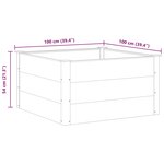 vidaXL Lit surélevé de jardin WPC 100x100x54 cm Gris