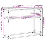 vidaXL Table console chêne fumé 100x35 5x75 cm bois d'ingénierie