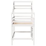 vidaXL Lit superposé et échelle et toit blanc 80x200cm bois pin massif