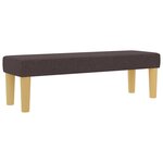 vidaXL Lit à ressorts avec matelas et banc brun foncé 120x200 cm en tissu