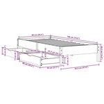 vidaXL Cadre de lit sans matelas 90x190 cm bois de pin massif