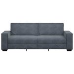 vidaXL Canapé à 3 places Gris foncé 220x78x84 cm Velours