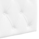 vidaXL Tête de lit suspendue Avec lumière LED Blanc Tissu