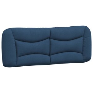 vidaXL Coussin de tête de lit Hvar bleu 120 cm tissu