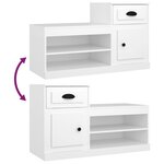 vidaXL Armoire à chaussures blanc 100x42x60 cm bois d'ingénierie