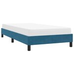vidaXL Cadre de lit sans matelas bleu foncé 100x220 cm velours