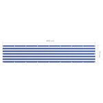 Vidaxl écran de balcon blanc et bleu 75x400 cm tissu oxford