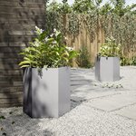 vidaXL Jardinières 2 Pièces hexagone 46x40x45 cm acier galvanisé