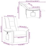 vidaXL Fauteuil inclinable électrique Marron Tissu