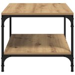 vidaXL Table basse chêne artisanal 80 x 50 x 40 cm Bois d'ingénierie