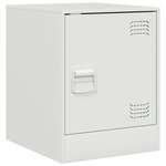 vidaXL Table de chevet blanc 34 5x39x44 cm acier