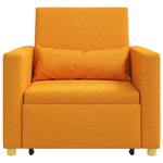vidaXL Canapé-lit escamotable simple Jaune foncé 90 x 165 x 87 cm