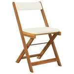Ensemble de bistro jardin meuble extérieur terrasse pliable 3 pièces avec coussins acacia solide 02_0013542