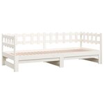 vidaXL Lit coulissant sans matelas blanc 2x(80x200)cm