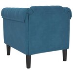 vidaXL Fauteuil bleu velours