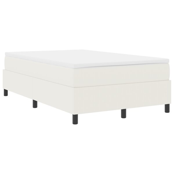 vidaXL Lit à ressort avec matelas - Crème petit double en tissu corduroy