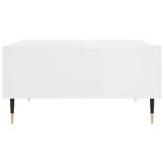 vidaXL Table basse blanc brillant 60x60x30 cm bois d'ingénierie