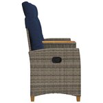 vidaXL Banc inclinable avec table 2 -Seater 126 x 65 x 112 cm