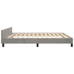 vidaXL Cadre de lit avec tête de lit Gris clair 160x200 cm Velours