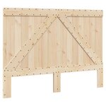 vidaXL Cadre de lit sans matelas avec tête de lit bois massif