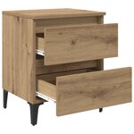 vidaXL Table de chevet Chêne artisanal 40x35x50 cm Bois d'ingénierie