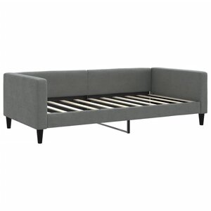 vidaXL Lit de jour gris foncé 100x190 cm tissu