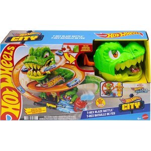 Mattel JBM73 - Hot Wheels Coffret T-Rex Bataille de Feu