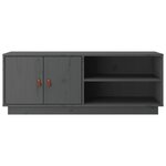 vidaXL Meuble TV Gris 105x34x40 cm Bois de pin massif