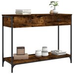 vidaXL Table console chêne fumé 100x34 5x75 cm bois d'ingénierie