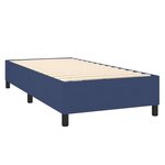vidaXL Sommier à lattes de lit et matelas et LED Bleu 100x200 cm Tissu