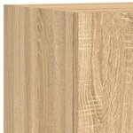 vidaXL Unités murales TV avec LED 5 Pièces chêne sonoma bois d'ingénierie