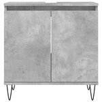 vidaXL Armoire de bain gris béton 58x33x60 cm bois d'ingénierie