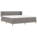 vidaXL Lit à ressorts avec matelas Taupe 180 x 200 cm tissu
