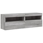 vidaXL Ensemble de meubles TV muraux 8 Pièces et lumières LED sonoma gris