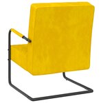 Vidaxl chaise cantilever jaune moutarde velours