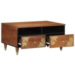 vidaXL Table basse marron miel 80 x 54 x 40 cm bois de manguier massif