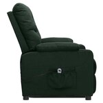 vidaXL Fauteuil Vert foncé Tissu