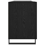 vidaXL Bureau avec porte Chêne noir 140 x 50 x 75 cm Bois d'ingénierie