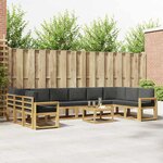 vidaXL Ensemble de canapés d'extérieur 11 Pièces Blanc et anthracite