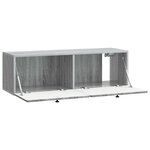 vidaXL Meuble TV mural 98 x 31 x 30 cm Sonoma gris Bois d'ingénierie