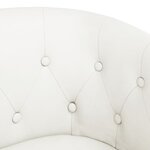 vidaXL Chaise cabriolet avec repose-pied blanc similicuir