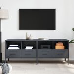 vidaXL Meubles TV 2 Pièces anthracite 68x39x50 5 cm acier