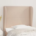 vidaXL Tête de lit avec oreilles Cappuccino 83x23x118/128cm Similicuir