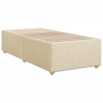vidaXL Sommier à lattes de lit avec matelas Crème 80x200 cm Tissu